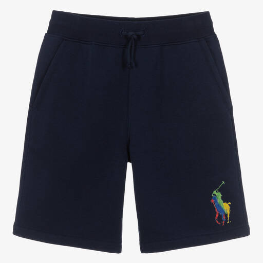 Ralph Lauren-Teen Boys Blue Cotton Jersey Shorts | Childrensalon