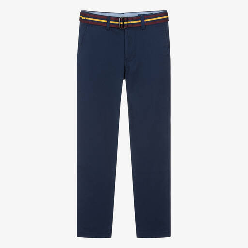 Ralph Lauren-Синие брюки чинос из хлопкового твила | Childrensalon