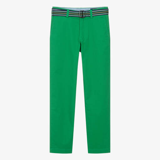 Ralph Lauren-Зеленые брюки чинос из хлопкового твила | Childrensalon