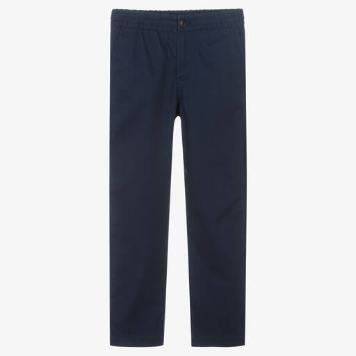 Ralph Lauren-Teen Boys Navy Blue Cotton Chino Trousers | Childrensalon