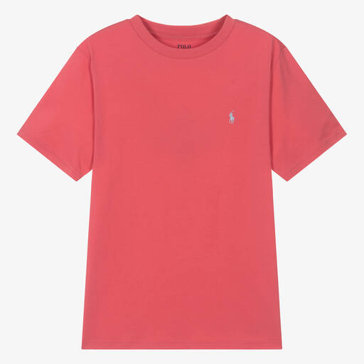 Ralph Lauren-Teen Boys Red Cotton T-Shirt | Childrensalon