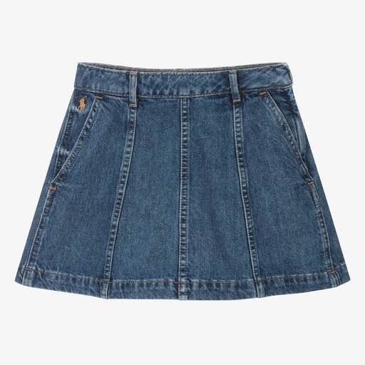 Ralph Lauren-Teen Girls Blue Denim Skirt | Childrensalon