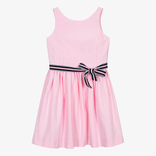 Ralph Lauren-Teen Girls Pale Pink Cotton Dress | Childrensalon