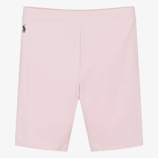 Ralph Lauren-Teen Girls Pink Cotton Cycling Shorts | Childrensalon