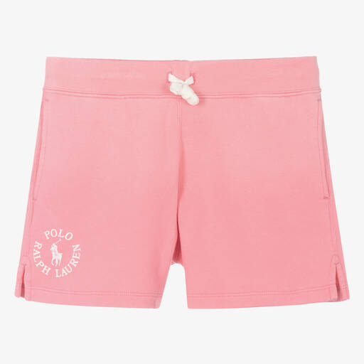 Ralph Lauren-Teen Girls Pink Cotton Shorts | Childrensalon