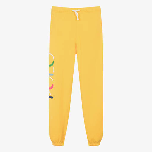 Ralph Lauren-Pantalon de jogging jaune en jersey | Childrensalon