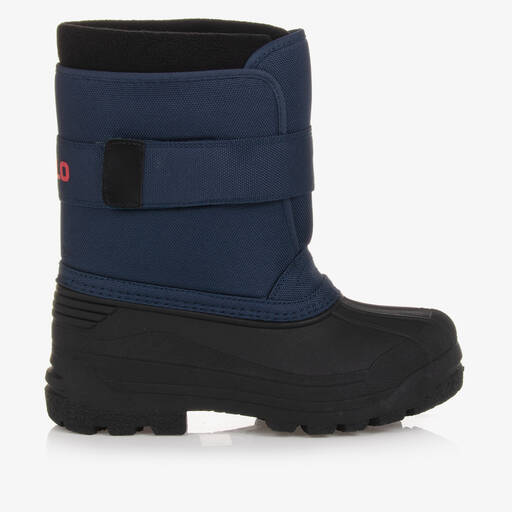 Polo Ralph Lauren-Teen Navy Blue & Black Snow Boots | Childrensalon