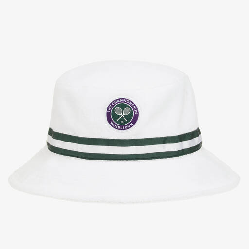 Ralph Lauren-White Towelling Wimbledon Sun Hat | Childrensalon