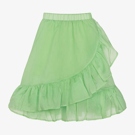 RaspberryPlum-Girls Green Ruffle Skirt | Childrensalon