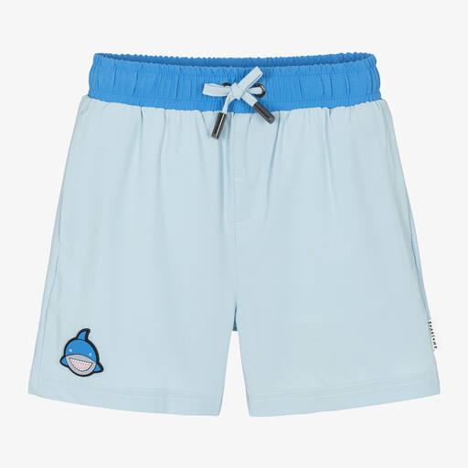 Roarsome-Blue Reef The Shark Swim Shorts (UPF50+) | Childrensalon