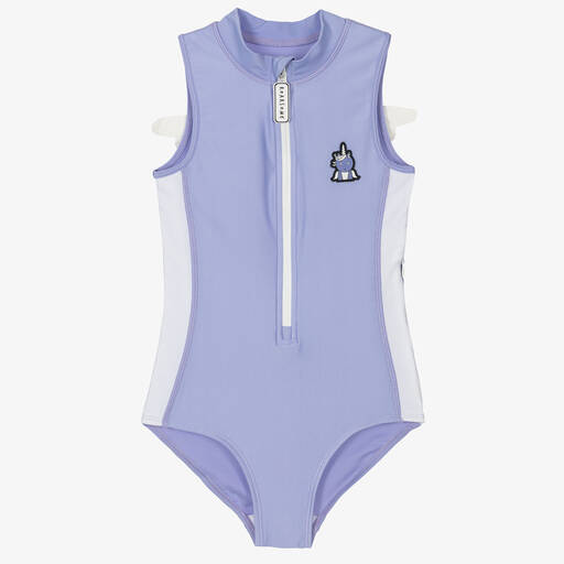 Roarsome-Girls Purple Sparkle The Unicorn Swimsuit (UPF50+) | Childrensalon