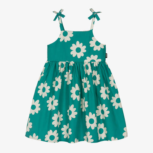 Rock Your Baby-Girls Green Floral Cotton Dress | Childrensalon