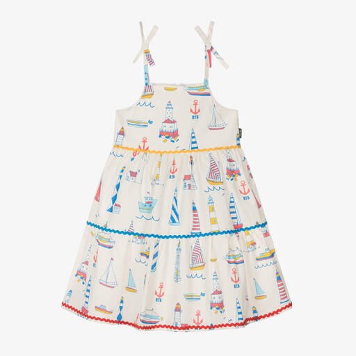 Rock Your Baby-Girls Ivory Cotton Tiered Dress | Childrensalon
