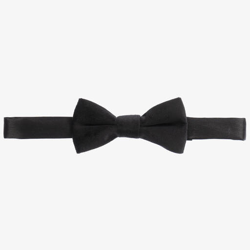 Romano-Boys Black Velvet Bow Tie (10cm) | Childrensalon