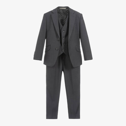 Romano-Boys Grey Viscose Suit | Childrensalon