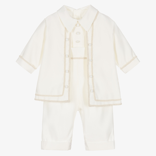 Romano Vianni- بدلة أفرول رومبر لون عاجي للمواليد | Childrensalon