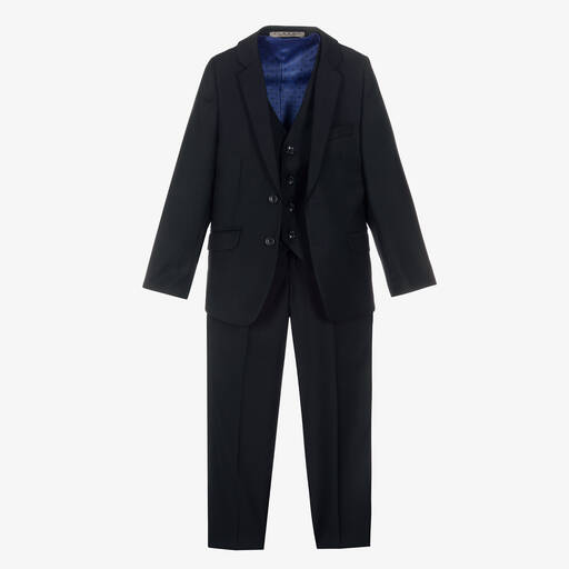 Romano-Navyblauer Jungen-Anzug (3-teilig) | Childrensalon