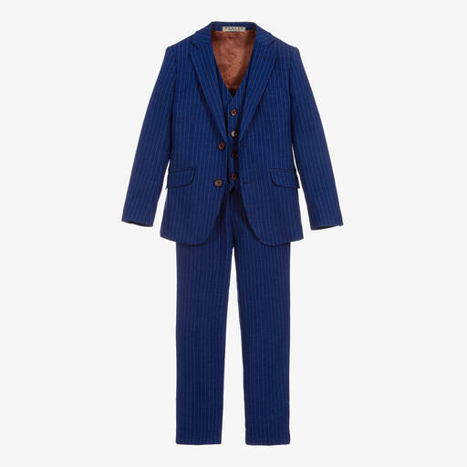 Romano-Boys Royal Blue Pinstripe Suit | Childrensalon