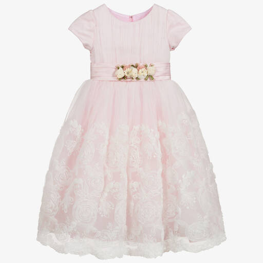 Romano-Girls Pink Lace Dress  | Childrensalon