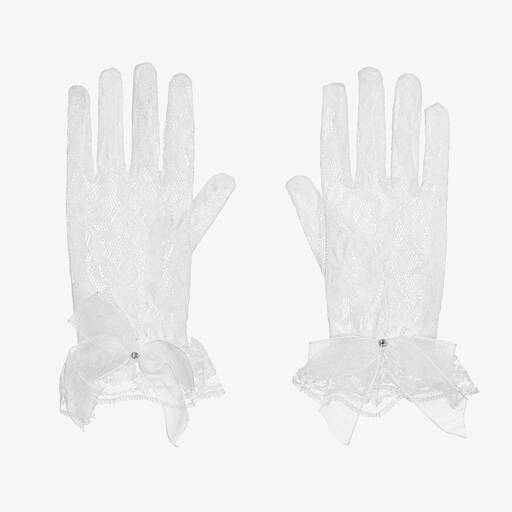 Romano-Girls White Lace Gloves | Childrensalon