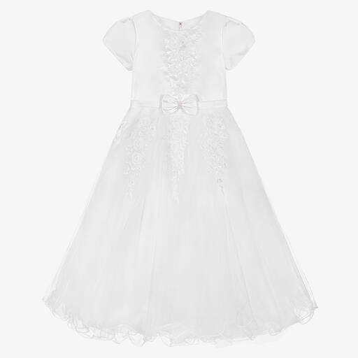 Romano-Girls White Tulle Communion Dress | Childrensalon