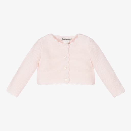 Sarah Louise-Girls Pink Knitted Cardigan | Childrensalon