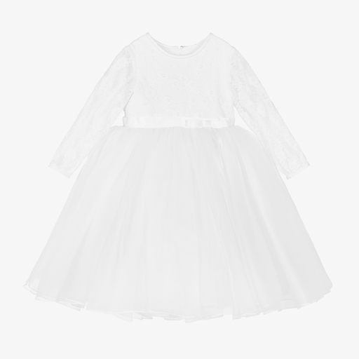 Sarah Louise-Белое платье из органзы для девочек | Childrensalon
