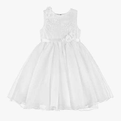 Sarah Louise-White Tulle Occasion Dress | Childrensalon
