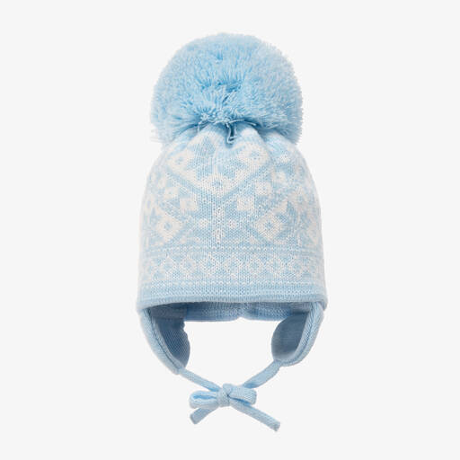 Sätila of Sweden-قبعة بوم بوم أكريليك محبوك لون أزرق | Childrensalon