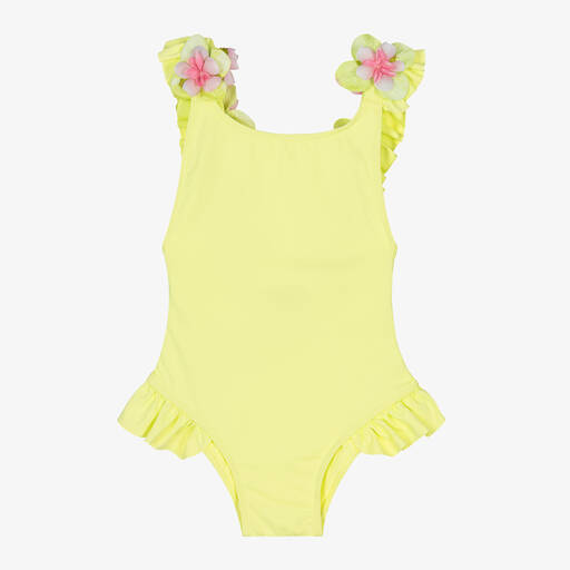 Playshoes UV bathing suit for girls - Flowers - Pink / blue / green