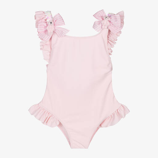 Selini Action-Girls Pink Teddy Bear & Sequin Swimsuit | Childrensalon