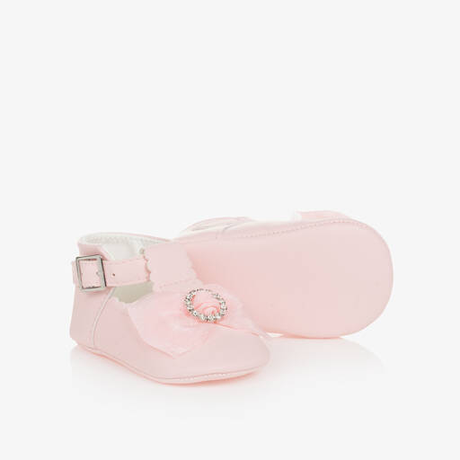Sevva-Baby Girls Pink Bow Pre-Walker Shoes | Childrensalon