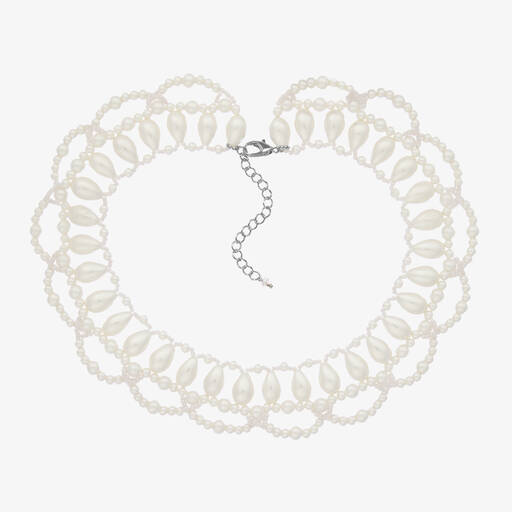 Sienna Likes To Party-Girls Ivory Pearl Necklace (42cm) | Childrensalon