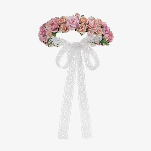 Sienna Likes To Party-Girls Pink Rose & Lace Garland | Childrensalon