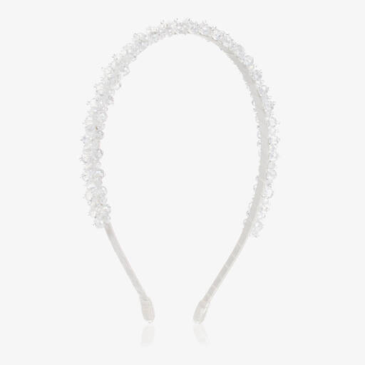 Sienna Likes To Party-Girls White Crystal Hairband | Childrensalon