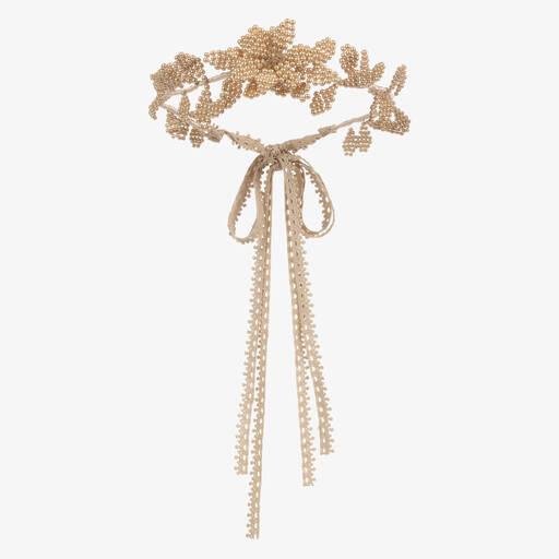 Sienna Likes To Party-Couronne de perles dorées pour cheveux  | Childrensalon