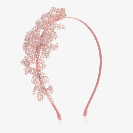 Sienna Likes To Party-Pink Crystal Flower Hairband | Childrensalon