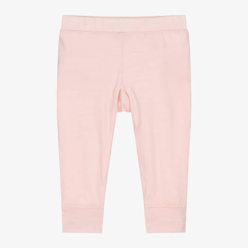 Smalls Merino-Baby Girls Pink Merino Wool Joggers | Childrensalon