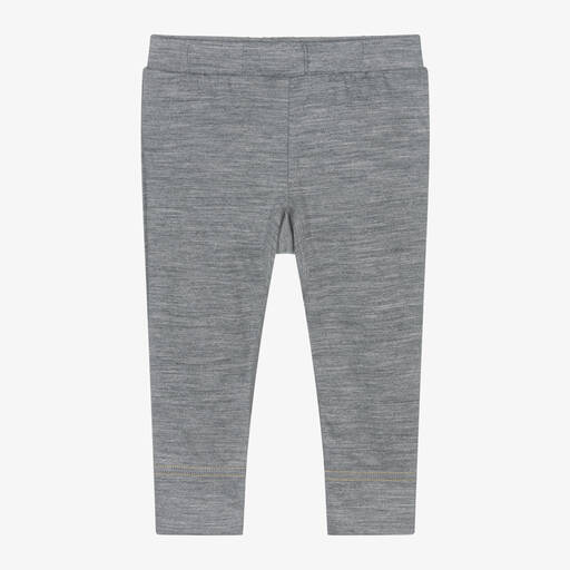 Smalls Merino-Grey Merino Wool Baby Joggers | Childrensalon