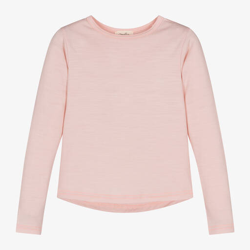 Smalls Merino-Pale Pink ZQ Merino Wool Top | Childrensalon