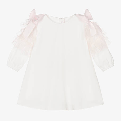 Sofija-Кремовое платье из шифона для девочек | Childrensalon