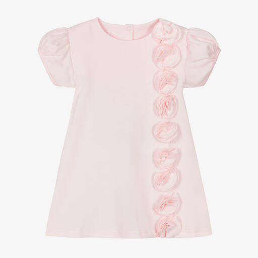 Sofija-Розовое хлопковое платье для девочек | Childrensalon