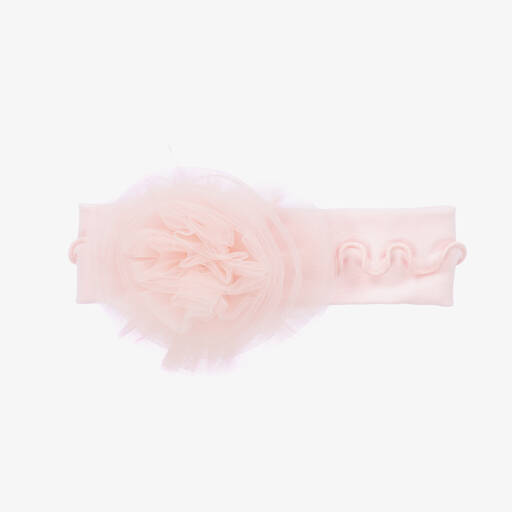 Sofija-Розовая хлопковая повязка на голову для малышей | Childrensalon