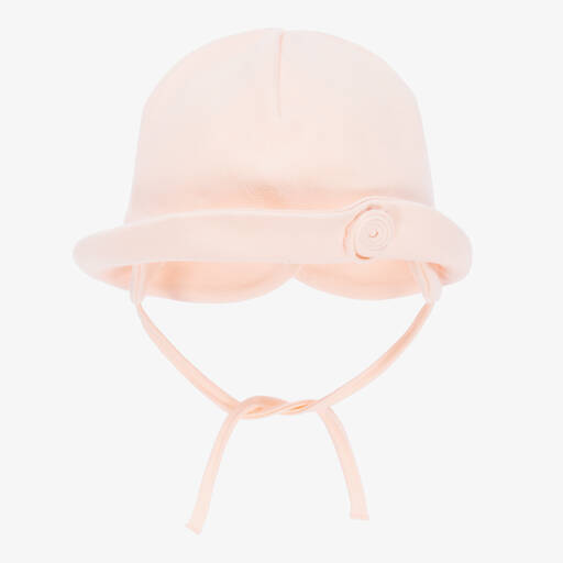 Sofija-Girls Pink Cotton Hat | Childrensalon