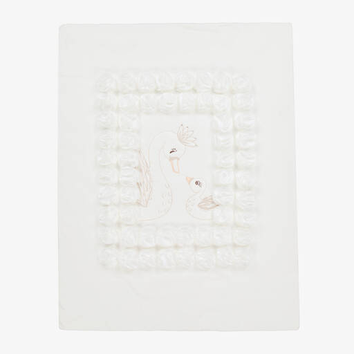 Sofija-Ivory Cotton Blanket (80cm) | Childrensalon
