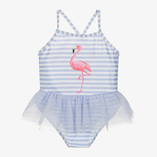 Soli Swim-Girls Purple Flamingo Swimsuit (UPF50+) | Childrensalon