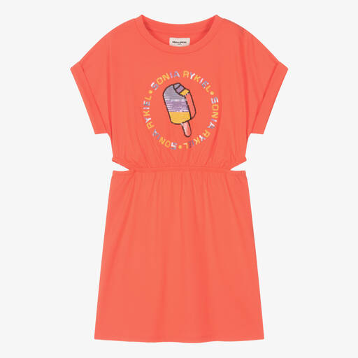 Sonia Rykiel Paris-Teen Girls Orange Organic Cotton Dress | Childrensalon