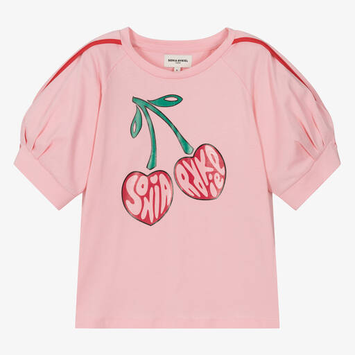 Sonia Rykiel Paris-Teen Girls Pink Organic Cotton T-Shirt | Childrensalon
