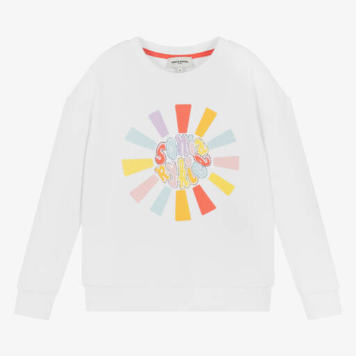 Sonia Rykiel Paris-Teen Girls White Cotton Sweatshirt | Childrensalon