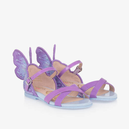 Sophia Webster Mini-Girls Purple & Blue Chiara Sandals | Childrensalon